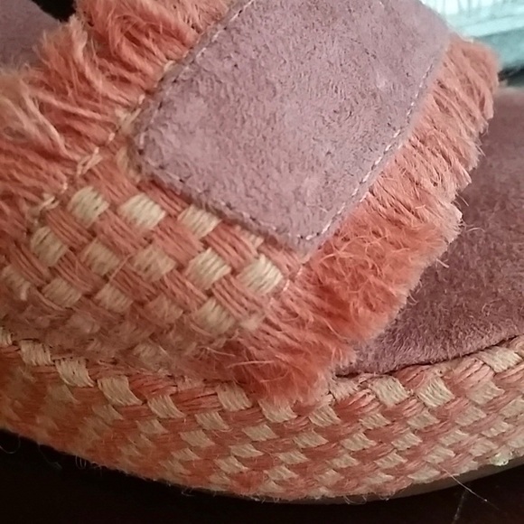 NWOT Pink wedge sandals; W:8.5 - Picture 7 of 10